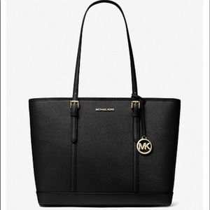 Michael Khors Black Purse - Jet Set Travel Large Saffiano Leather